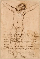 Cristo in croce: Studio per la crocifissione con i santi