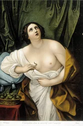 Cleopatra si suicida facendosi mordere da un aspide