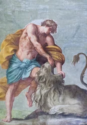 Affreschi del soffitto della stanza del matrimonio Aldobrandini, che raffigurano scene dalle storie di Sansone