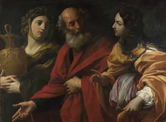 Lot e le sue figlie che lasciano Sodoma