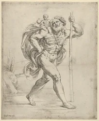 San Cristoforo che cammina con il Cristo bambino sulla spalla destra, ca. 1600-1640