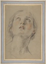 La testa di una donna che guarda in alto (Giuditta)