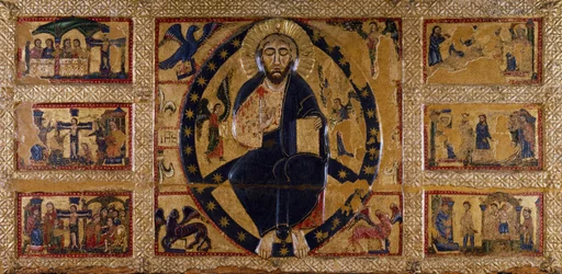 Il Redentore e i simboli degli Evangelisti, di Guido da Siena (attivo ca 1250-1300), dipinto su legno