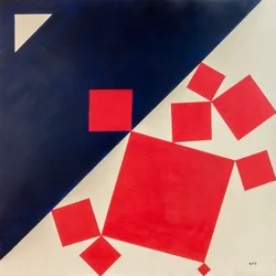 Bacco suprematista e Arianna dopo Tiziano, 2016 (olio su tela)