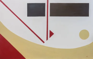 Composizione suprematista di Urbino , 2017 (olio su tela)