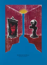 Il bambino con lo specchio, Così parlò Zarathustra, 2024 (xilografia e serigrafia)