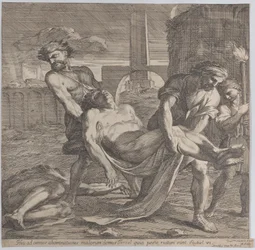 Abdon e Sennen trasportano i primi martiri cristiani per la sepoltura, 1650-60