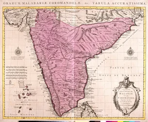 Mappa di Coromandel e Malabar (India) (incisione)