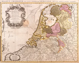 Mappa delle Province Unite dei Paesi Bassi (incisione)