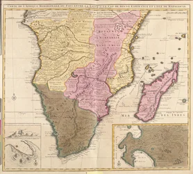 Sud Gabon, gran parte della Repubblica del Congo (escluso il nord), gran parte della Repubblica Democratica del Congo (escluso il nord), gran parte dell
