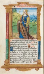 Libro delle Ore stampato (Uso di Roma): fol. 109v, Santa Caterina