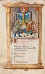 Libro delle Ore Stampato (Uso di Roma): fol. 2v, illustrazione del calendario di gennaio