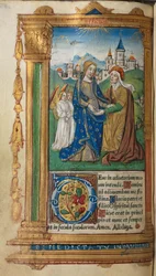 Libro delle Ore stampato Uso di Roma: fol.29v, La Visitazione