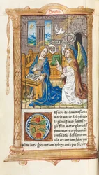 Libro delle Ore stampato Uso di Roma: fol. 60v, L