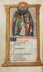 Libro delle Ore stampato Uso di Roma: fol. 7v, illustrazione del calendario di giugno, 1510