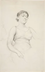 Giovane donna seduta