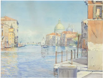 Il Canal Grande, Venezia, con la Santa Maria della Salute