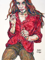 Ritratto di una donna, Inviare simboli