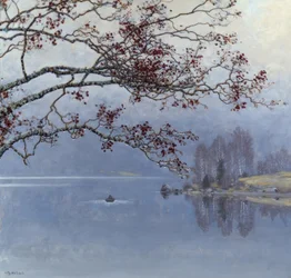 Atmosfera autunnale sul lago
