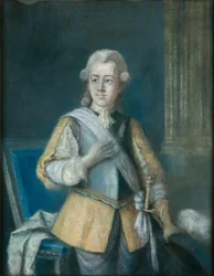 Gustavo III, Re di Svezia 1772-1792, in un abito ispirato a Gustavo Adolfo