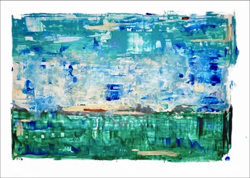 Orizzonte sereno blu-verde