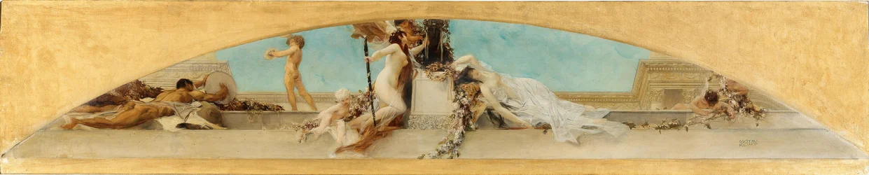 Altare di Dioniso. Studio per il dipinto del soffitto del Burgtheater, Vienna, 1886.