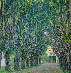 Viale nel parco del Castello di Kammer, 1912