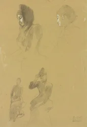 Quattro Studi di Ritratto di Donne