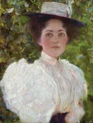 Ragazza nel fogliame, c.1908