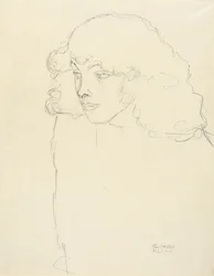 Ritratto a mezzo busto di una ragazza in tre quarti di profilo, 1913
