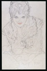 Ritratto con mano destra sul mento, c.1917-18