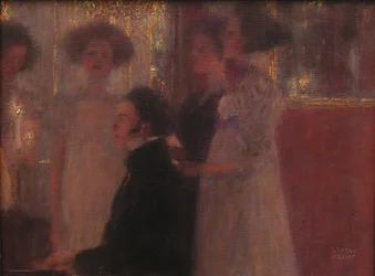 Schubert al pianoforte, schizzo, 1896