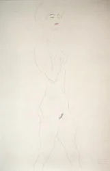 Nudo in piedi