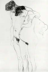 Studio per "Hoffnung I" (Speranza I) 1903-04 (gesso su carta) (foto b/n)