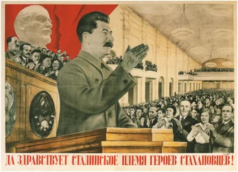 Lunga vita alla generazione di eroi di Stakhanov di Stalin!