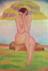 Ragazza su una Roccia