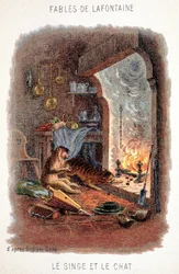 Favole di La Fontaine: La scimmia e il gatto, dopo Gustave Doré