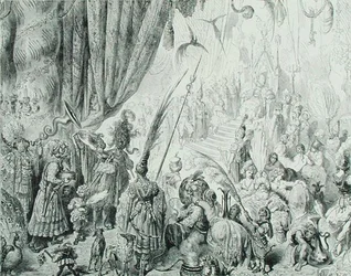 La corte del re di Serendib, c.1868