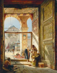 La porta della Grande Moschea degli Omayyadi, Damasco, 1890