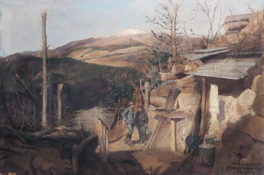 Hartmanswillerkopf, vista da Roche-Sermet, 1915