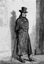 Javert - in "Les Misérables" di Victor Hugo, ill. di Brion, ed. Hetzel e Lacroix