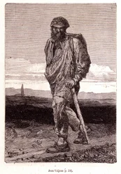 Jean Valjean - in „I miserabili“ di Victor Hugo, illustrazione di Brion, edizione Hetzel e Lacroix