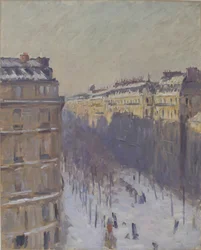 Boulevard Haussmann, effetto neve