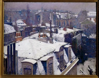 Neve sui tetti (pittura su tela)