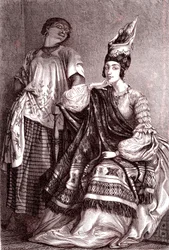 Signare, le donne mulatte franco-africane nella città di Saint Louis, Senegal. 1861