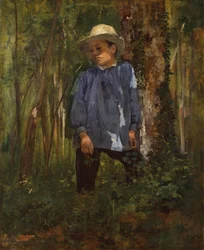 Ragazzo nella foresta, 1860 circa (olio su tela)