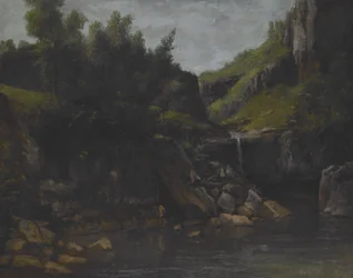 Cascata in un paesaggio roccioso, c.1872-4