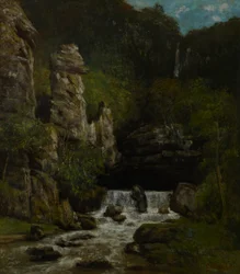 Paesaggio con cascata