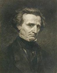Ritratto di Hector Berlioz (1803-69) inciso da A. Gilbert, pub. nella 