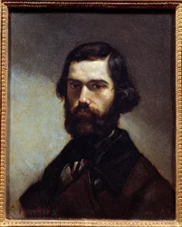 Ritratto di Jules Vallès (1832-1885) scrittore, giornalista e politico. Dipinto di Gustave Courbet (1819-1877)